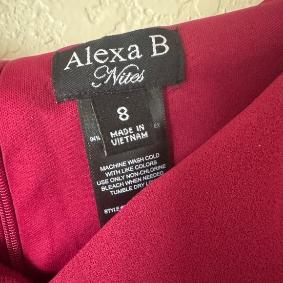 Alexia B Strapless Wine Dress - Picture 7 of 12